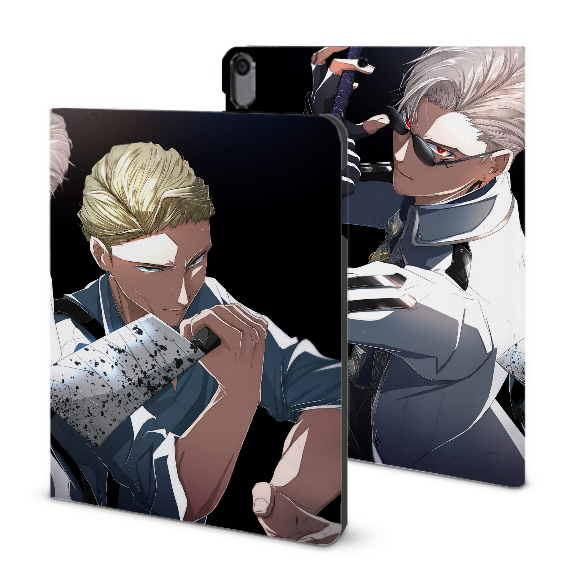 （画像用） 呪術廻戦 Jujutsu Kaisen IPad ケース ブック型 PUレザー TPU 耐衝撃 軽量 薄型 ペン収納なし 全面保護 IPad 各モデル対応